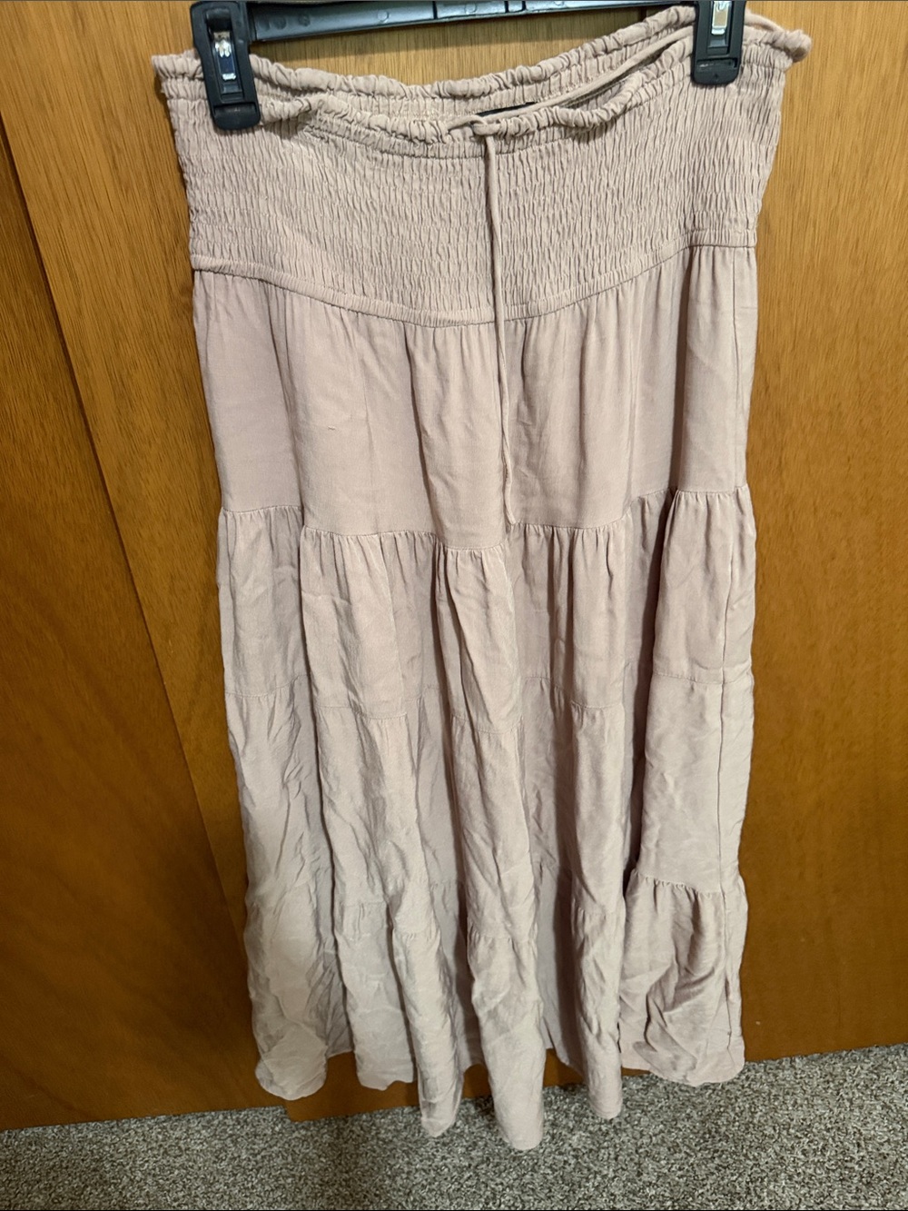 Blush Tiered Maxi Skirt